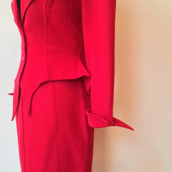 Thierry Mugler | Skirts | Rare Thierry Mugler Wasp Jagged Red ...